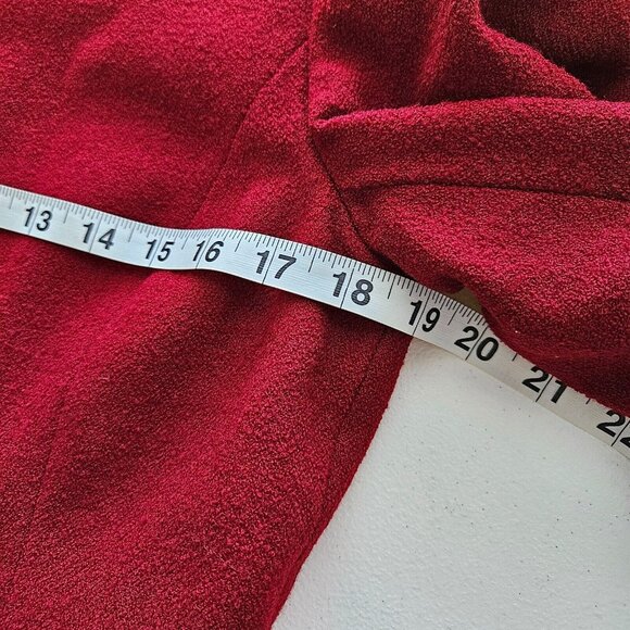 Ann Taylor 2 pc Skirt Suit Size 6 Lined Cranberry Red Wool Blend Career Office - Picture 10 of 12